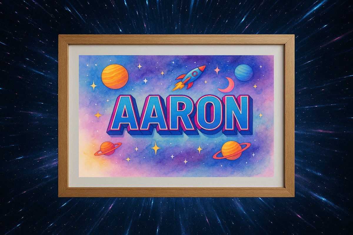 Aaron Personalized Outer Space Art 04