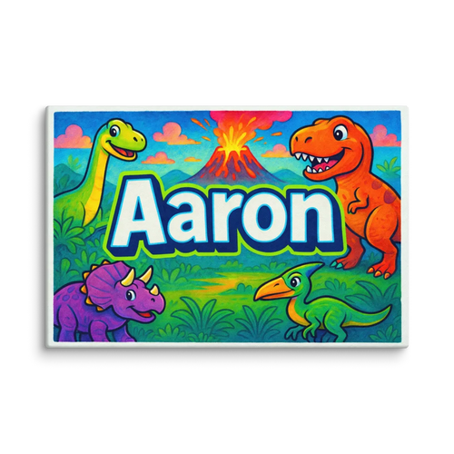 Adventurous aaron Dinosaur Adventure Name Art