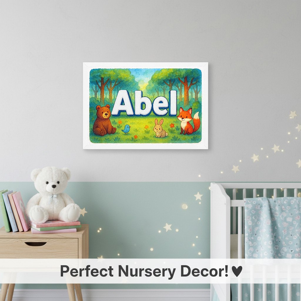 Personalized name art for Abel