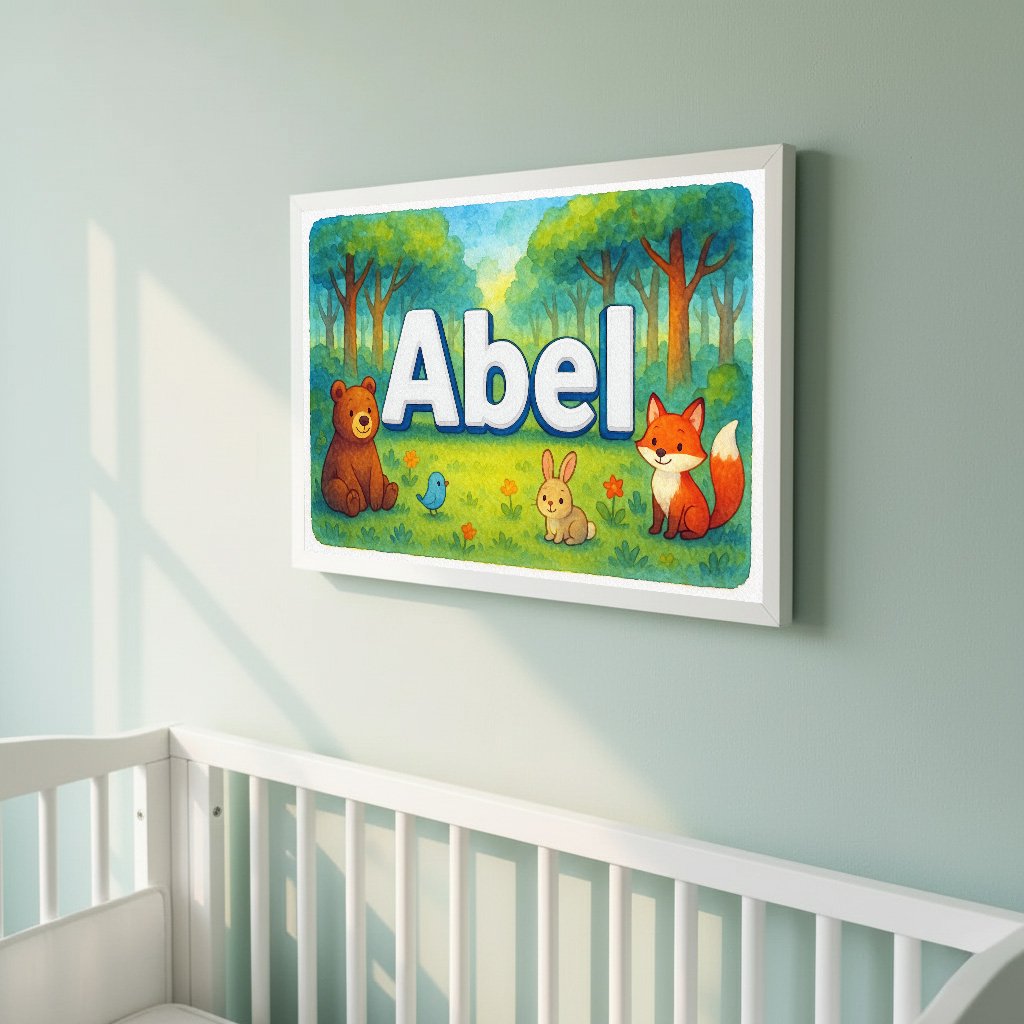 Personalized name art for Abel