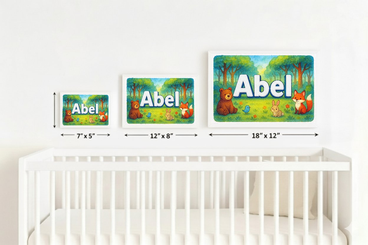 Personalized name art for Abel