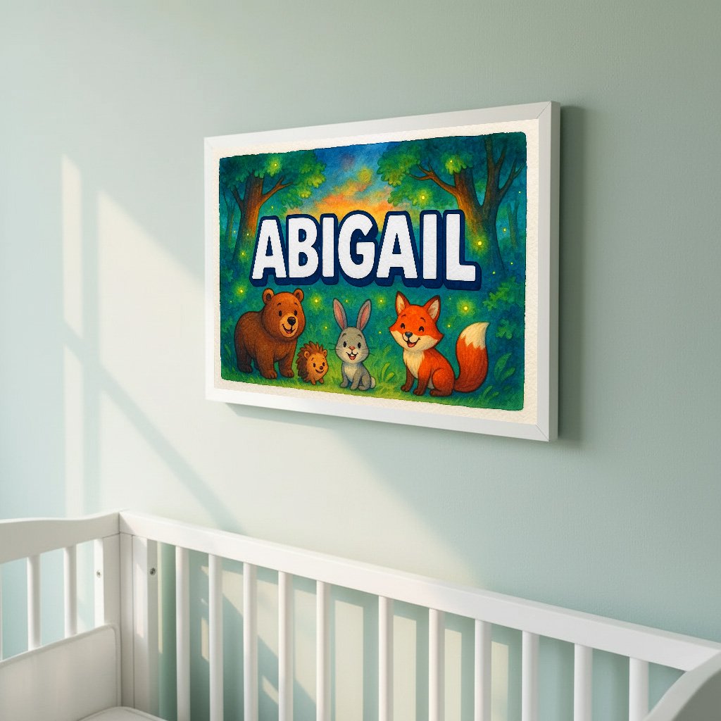 Personalized name art for Abigail
