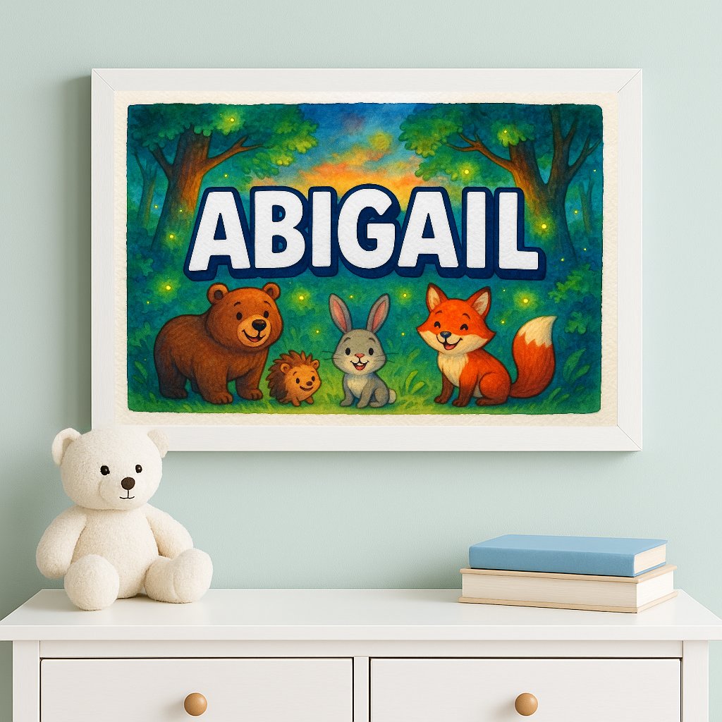 Personalized name art for Abigail