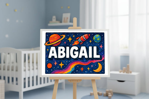 "Abigail" Amongst the Stars Personalized Space Artwork