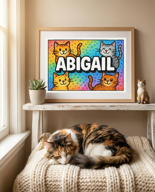 Abigail Colorful Cats Art