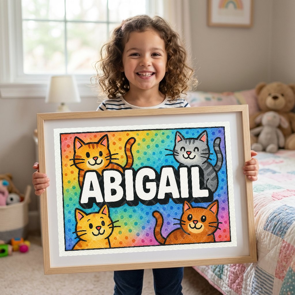 Personalized name art for Abigail