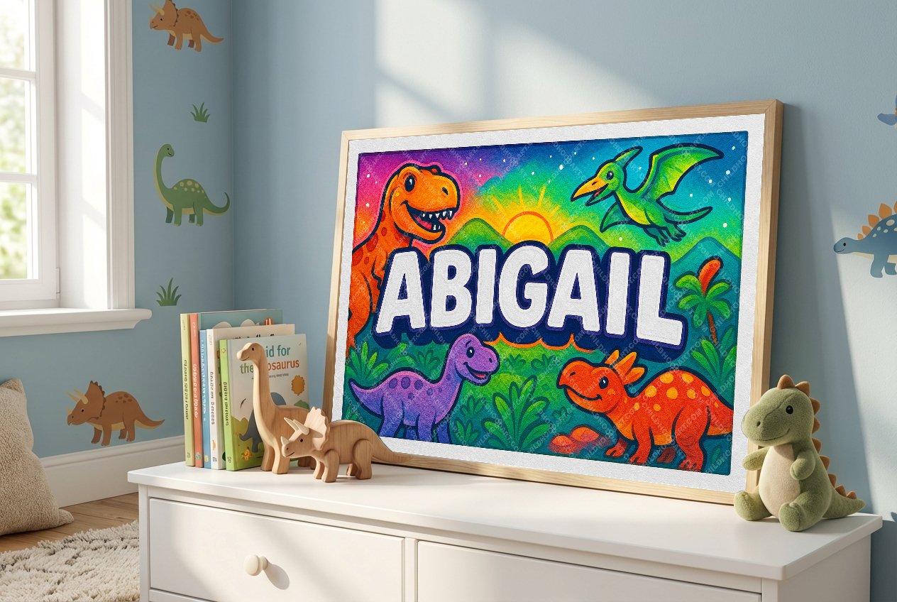 Personalized name art for Abigail