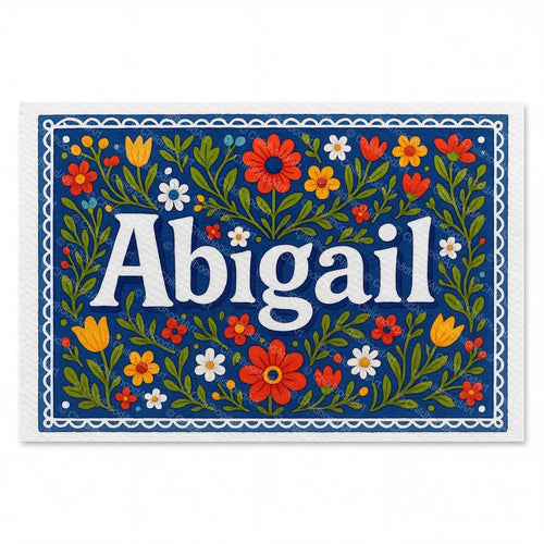 Calm personalized name art for Abigail
