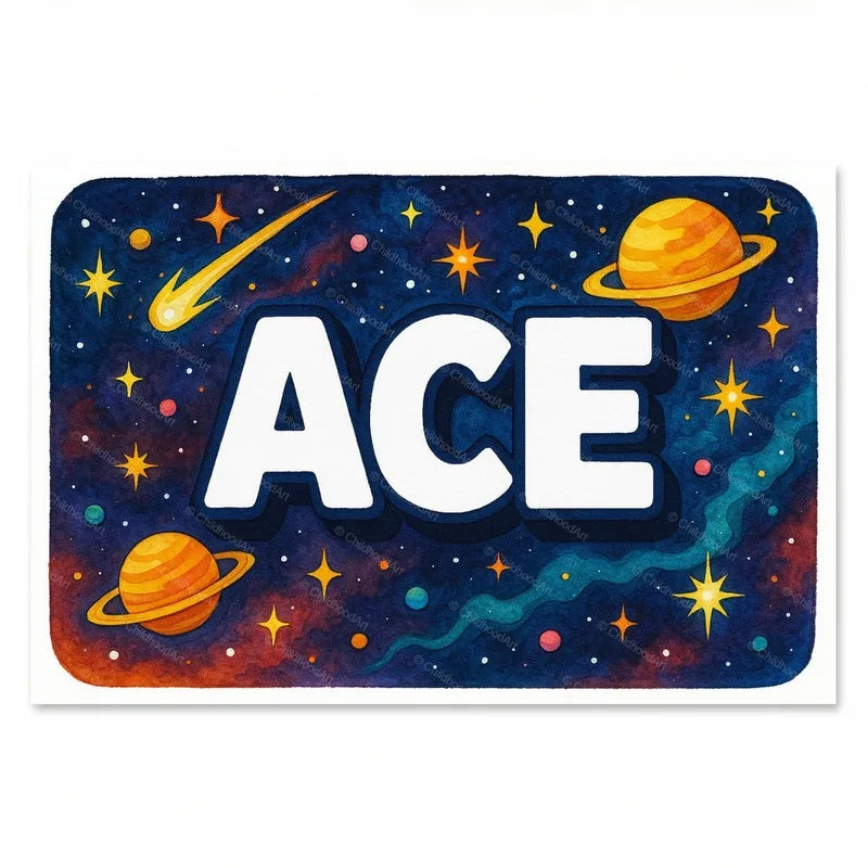 Ace Personalized Space Explorer Name Art - Full size image