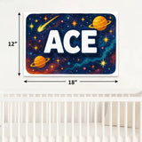 Adventurous personalized space name art for Ace