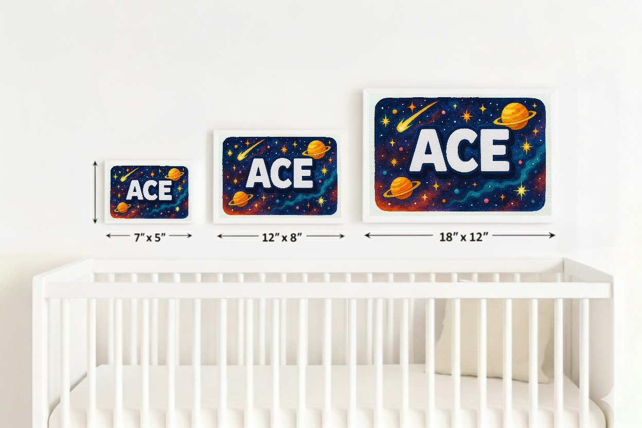 Personalized name art for Ace