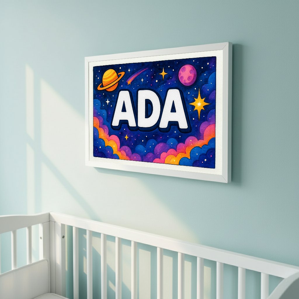 Personalized name art for Ada