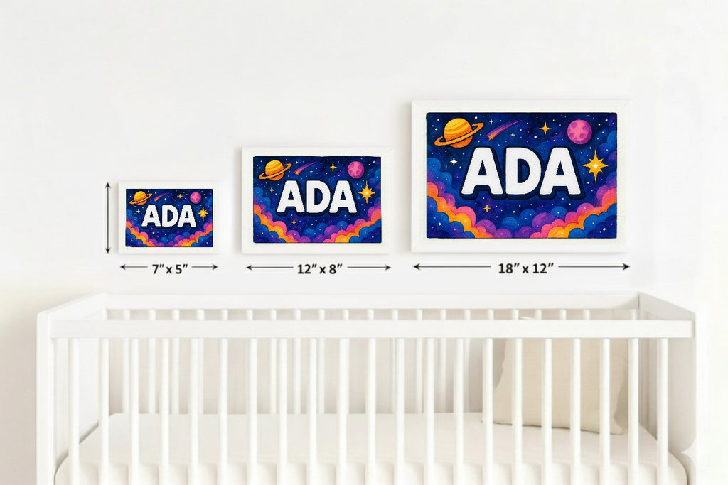 Personalized name art for Ada