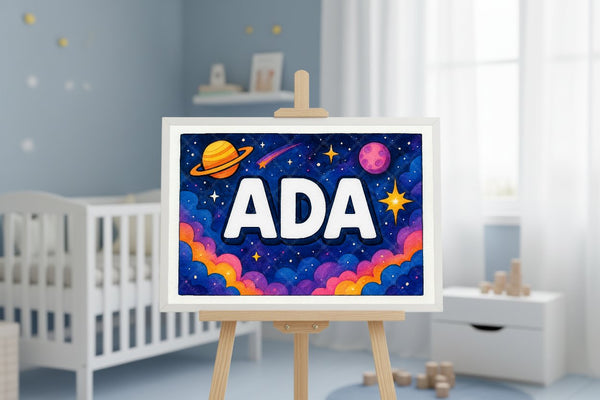 "Ada" Amongst the Stars Personalized Space Artwork
