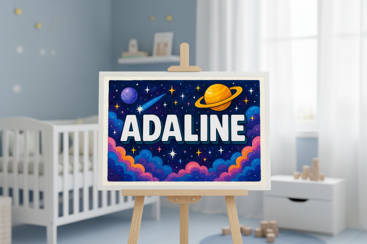 Personalized name art for Adaline
