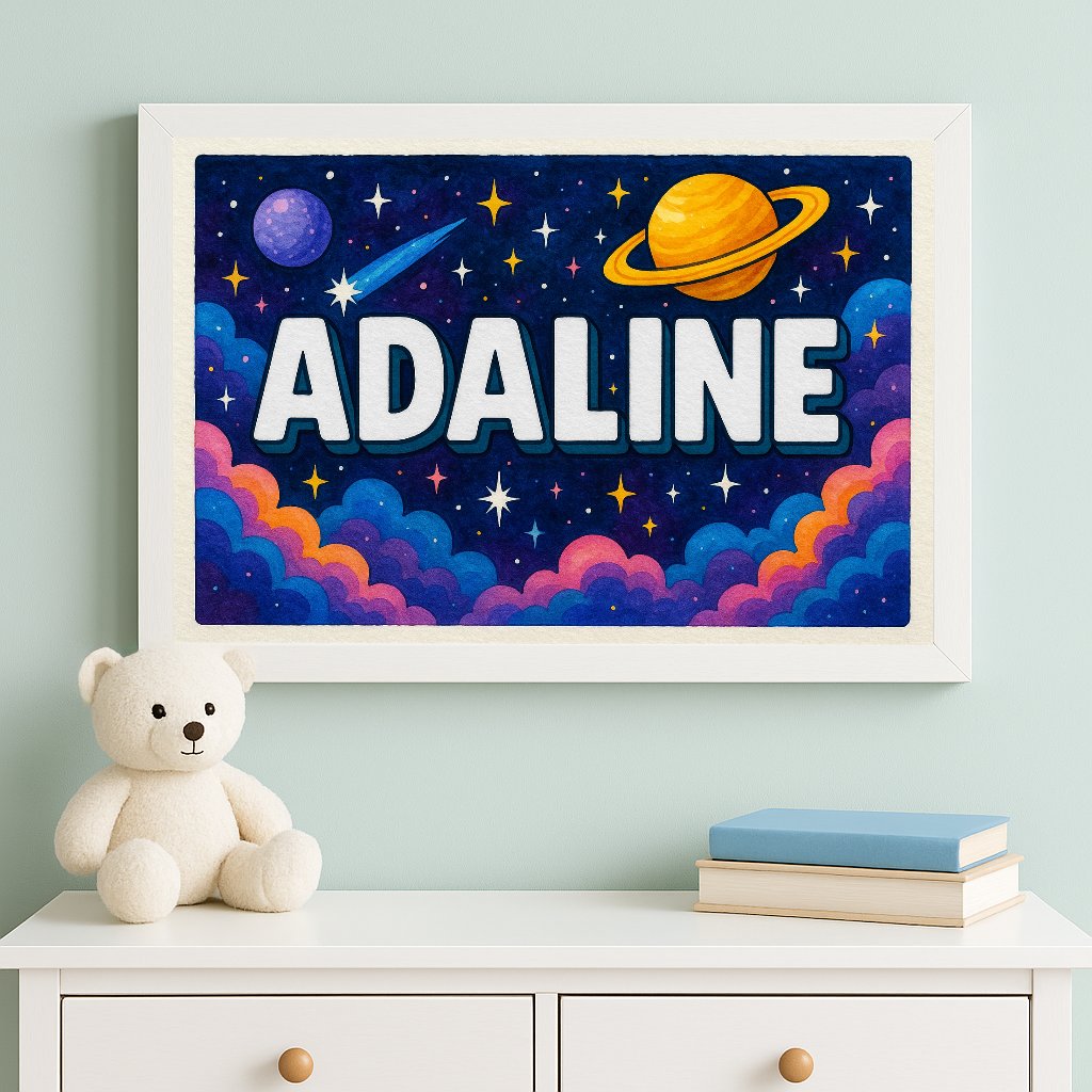 Personalized name art for Adaline