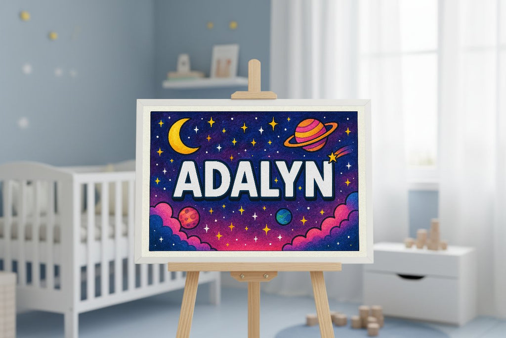 Personalized name art for Adalyn