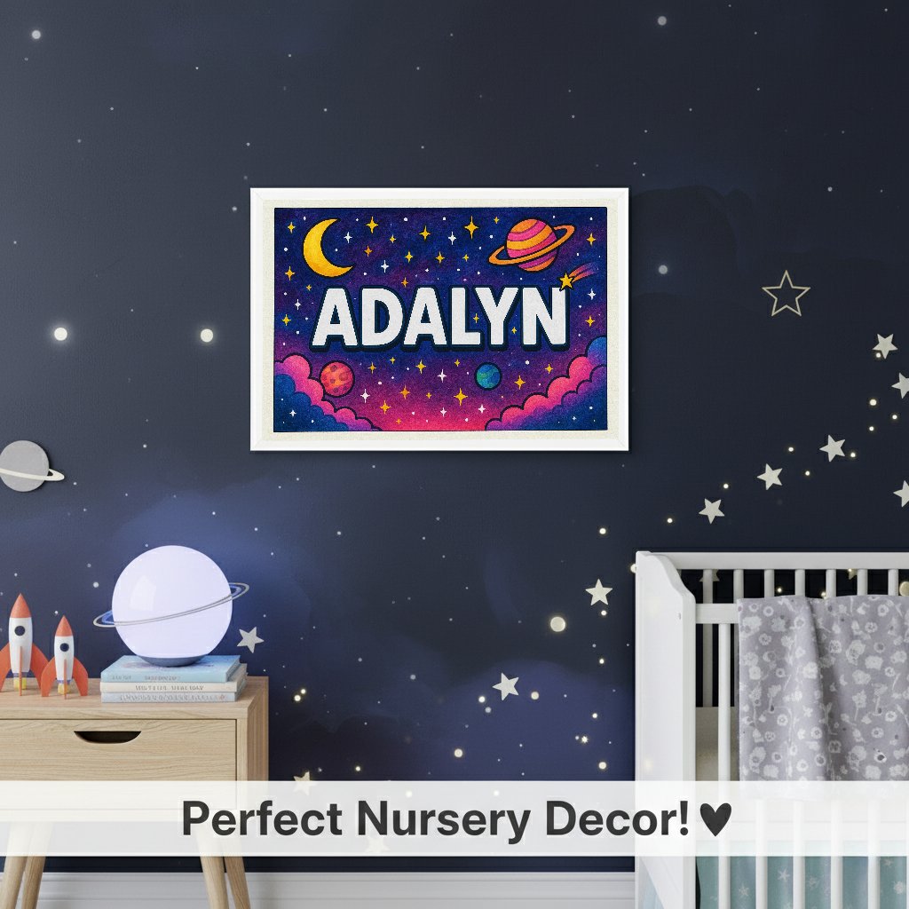 Personalized name art for Adalyn