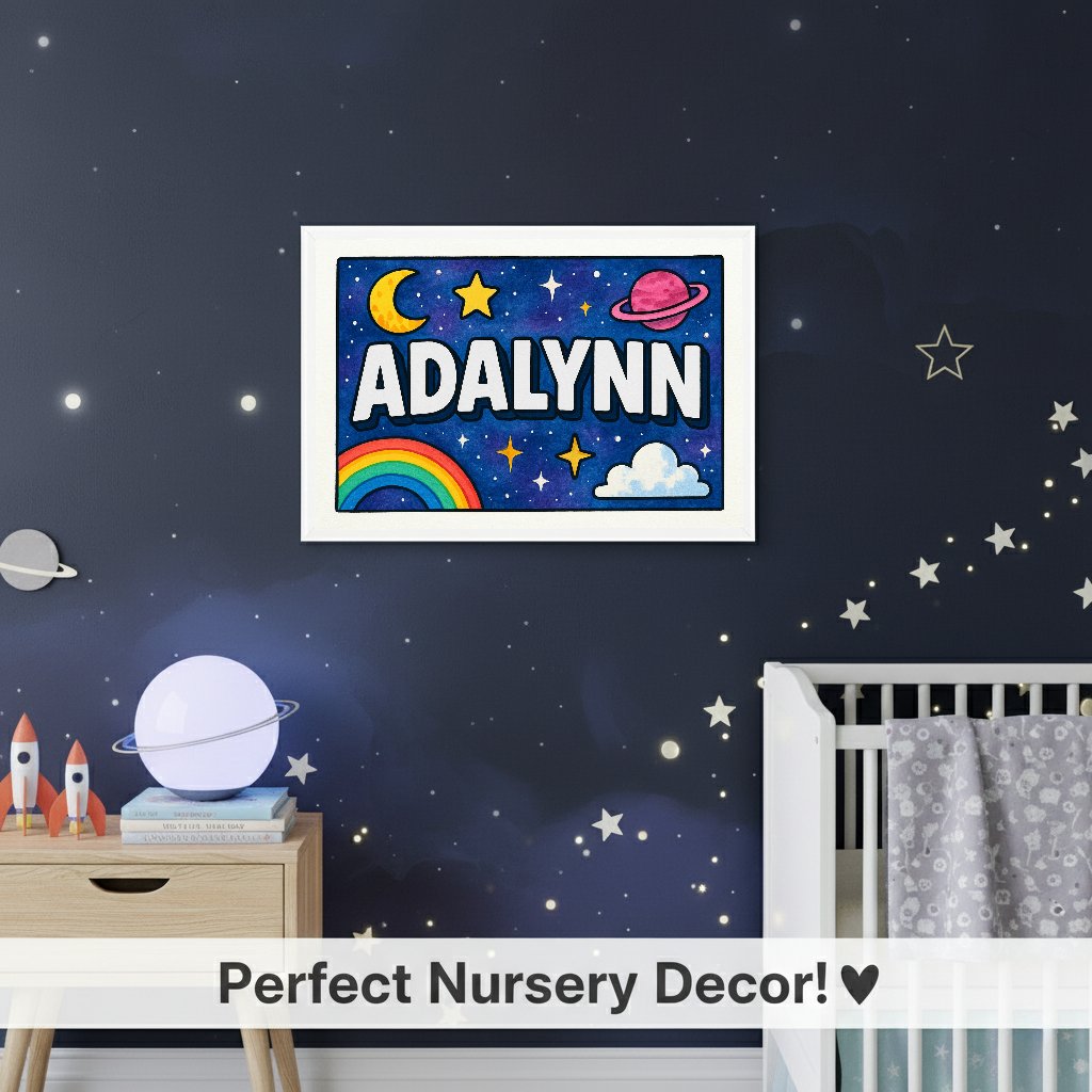 Personalized name art for Adalynn