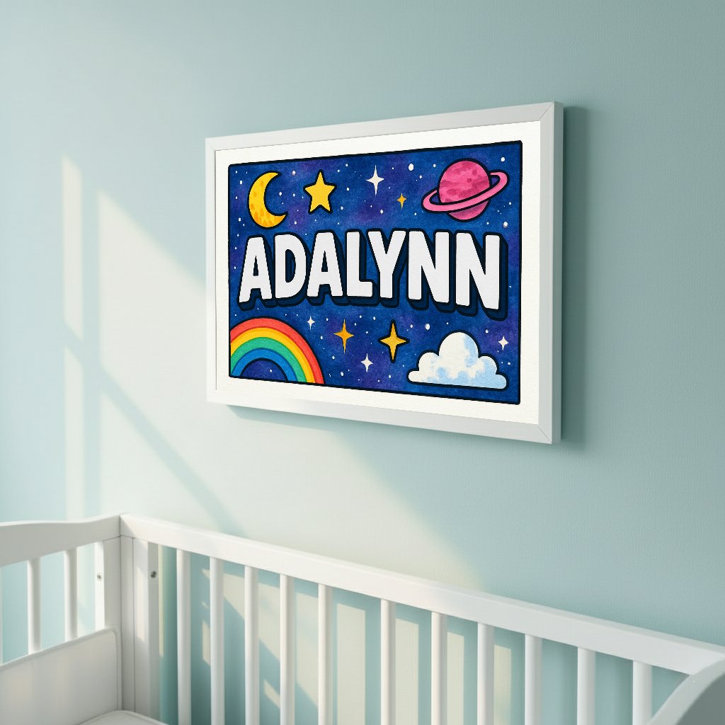 Personalized name art for Adalynn