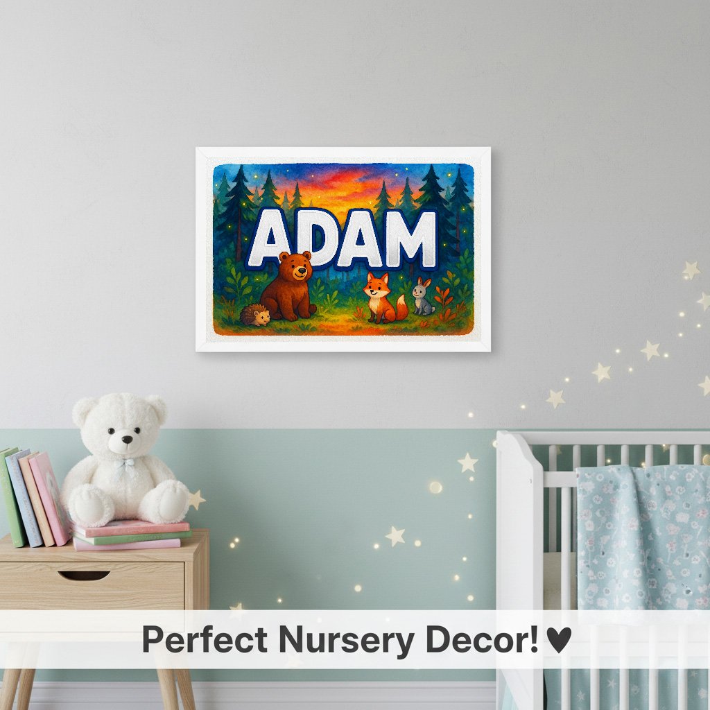 Personalized name art for Adam
