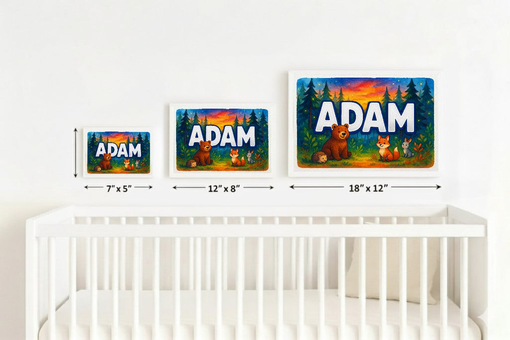Personalized name art for Adam