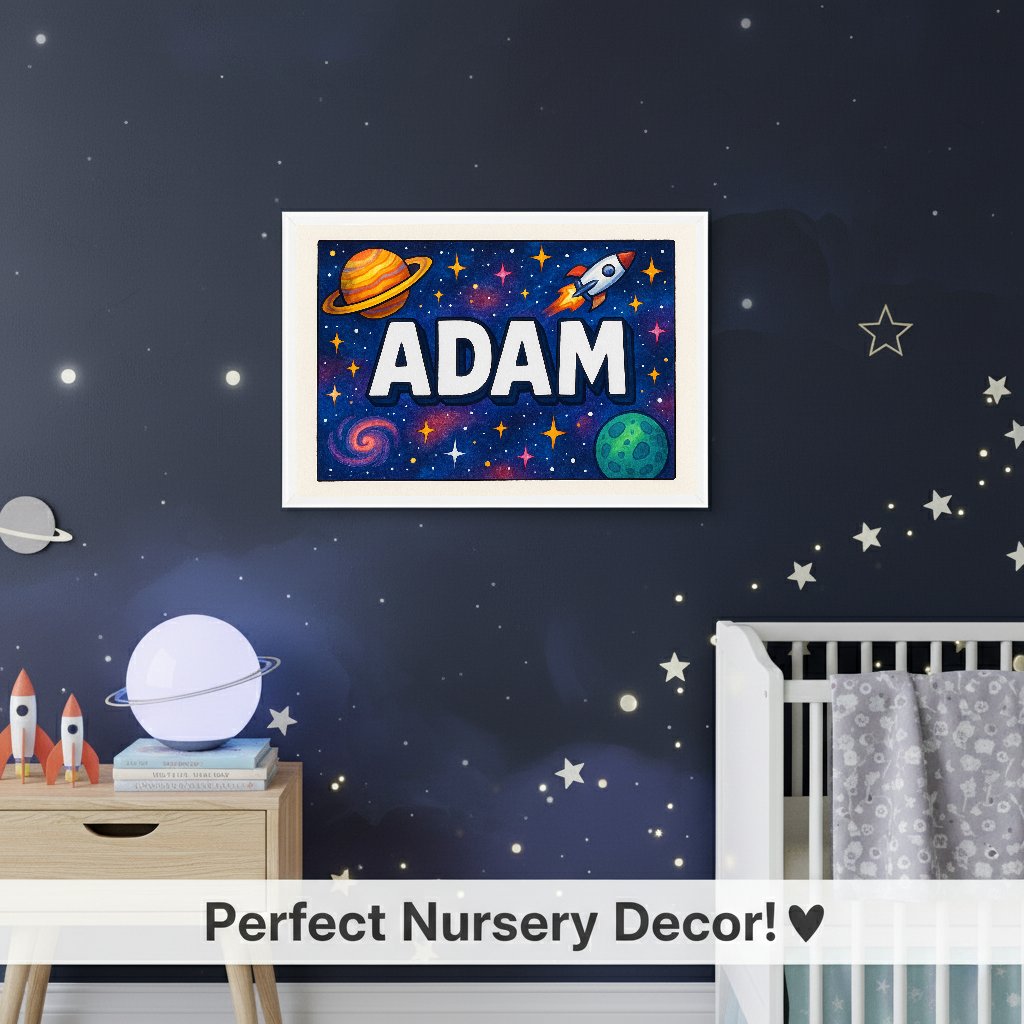 Personalized name art for Adam