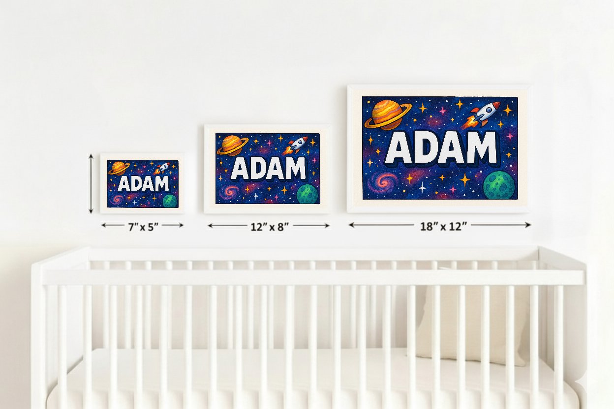 Personalized name art for Adam