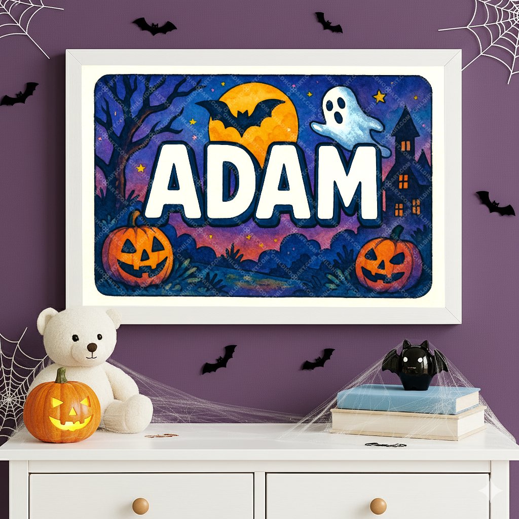 Personalized name art for Adam