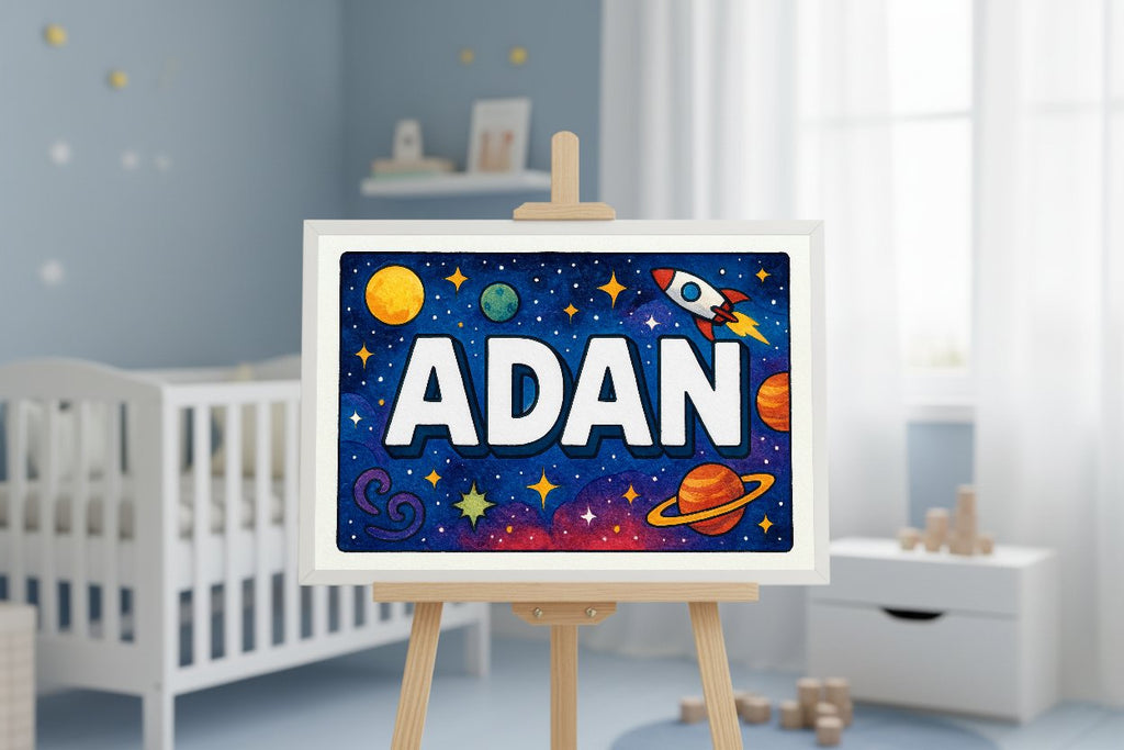 Personalized name art for Adan