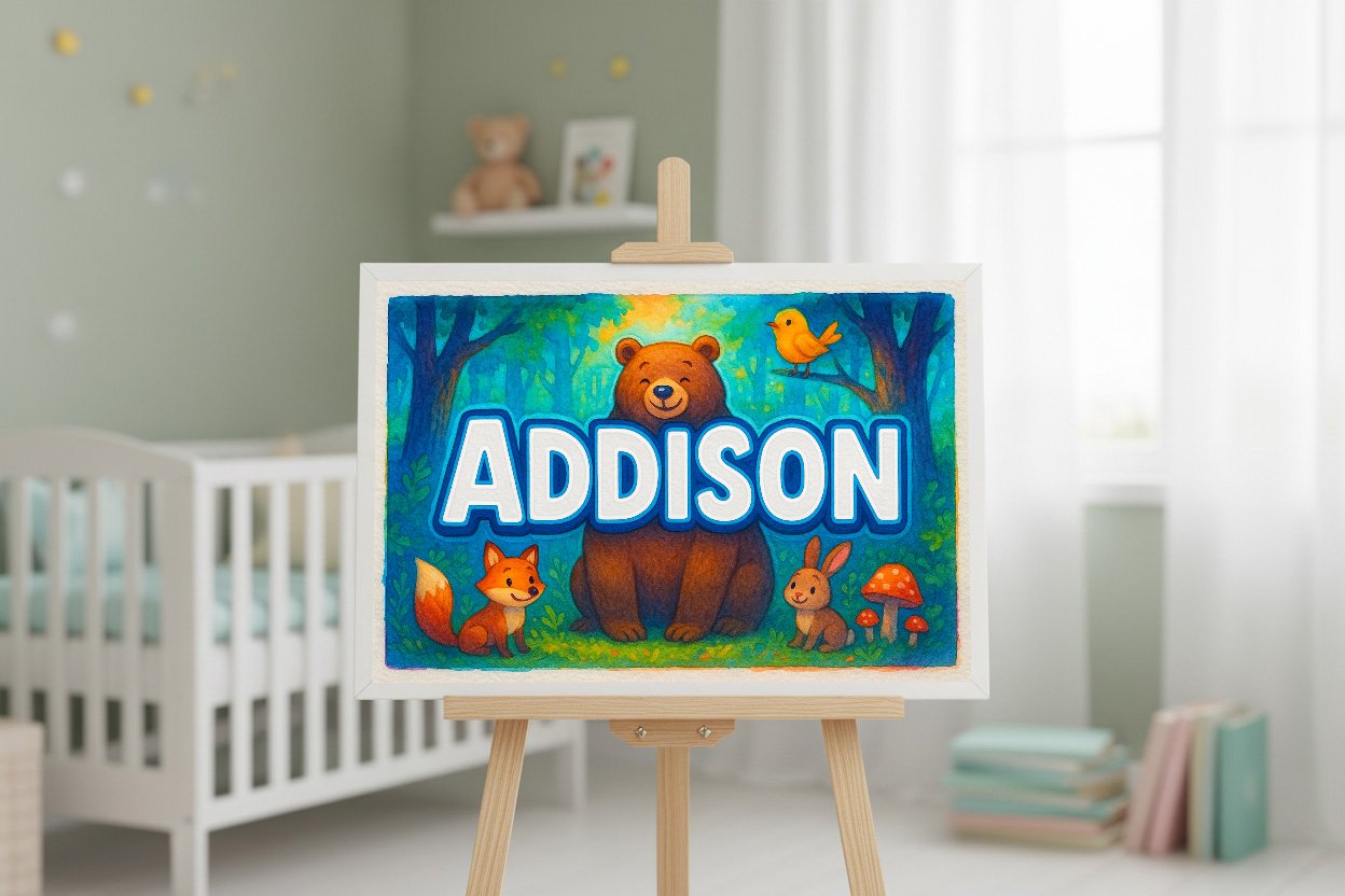 Personalized name art for Addison