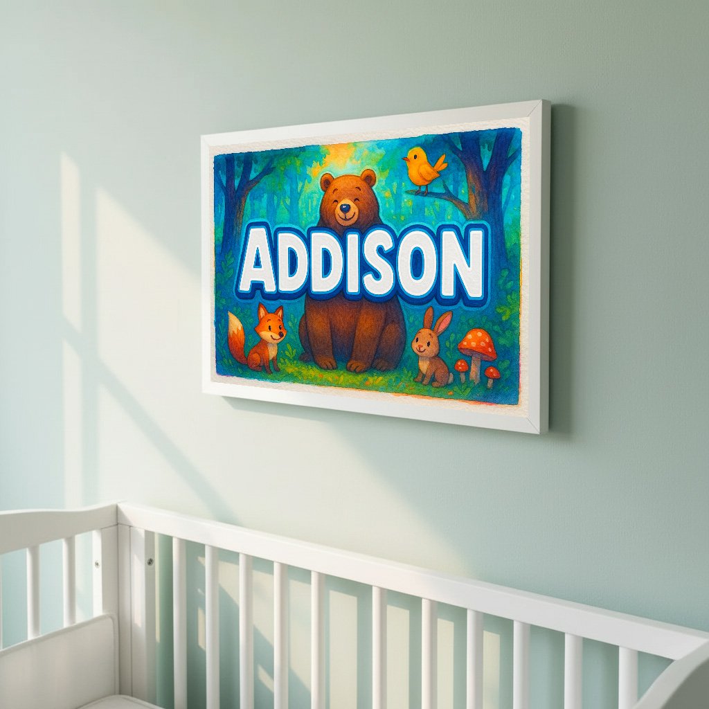 Personalized name art for Addison