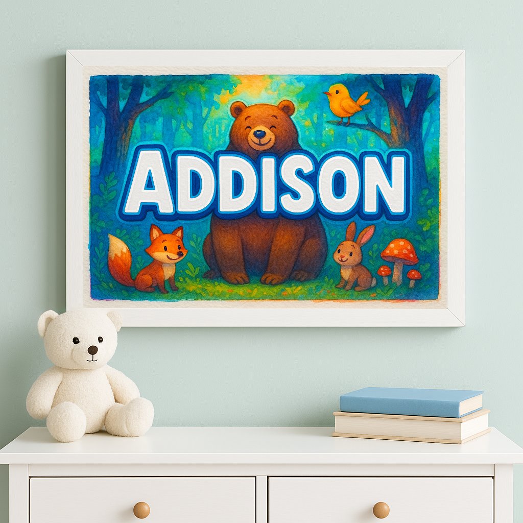 Personalized name art for Addison