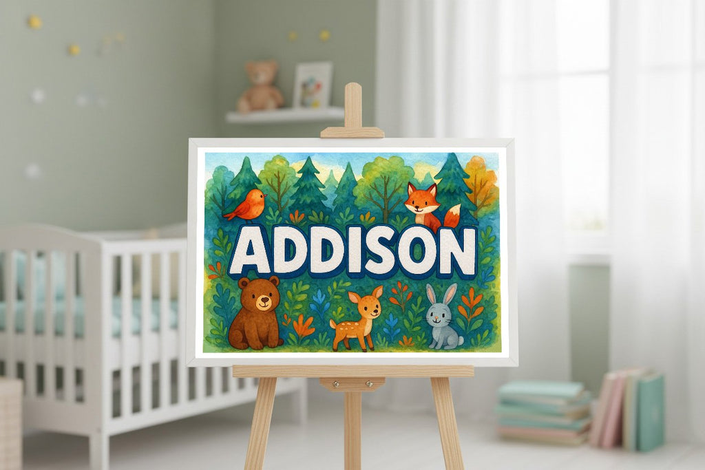 Personalized name art for Addison