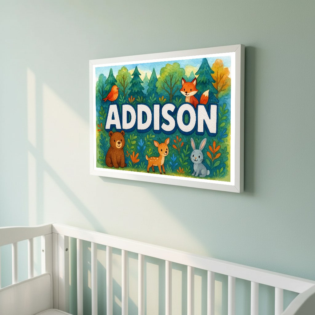Personalized name art for Addison