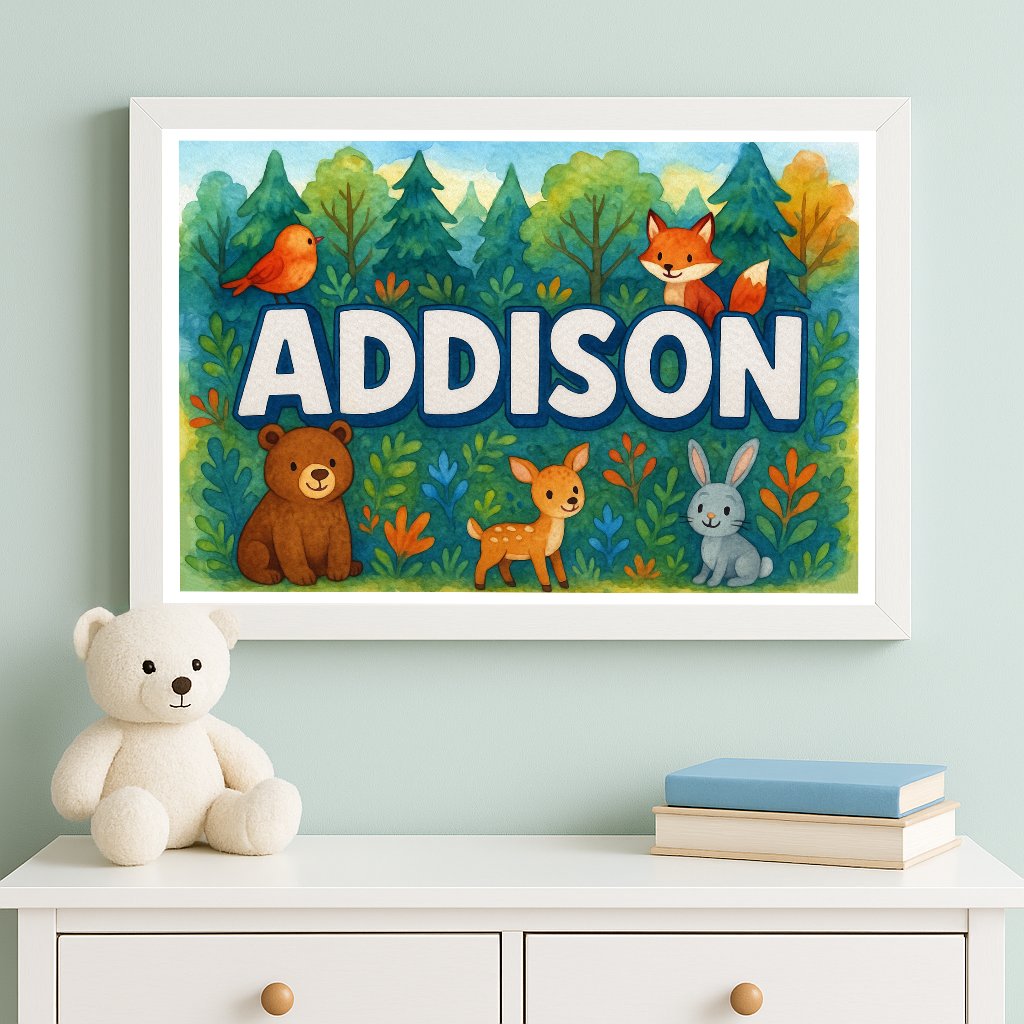 Personalized name art for Addison