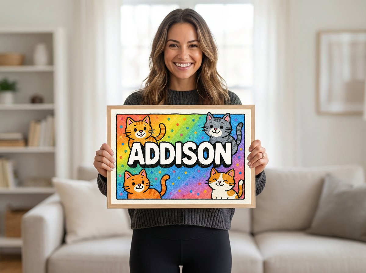 Personalized name art for Addison