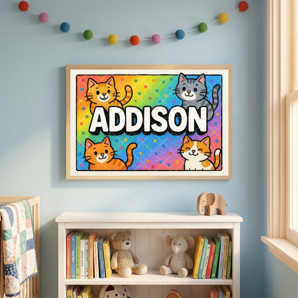 Personalized name art for Addison