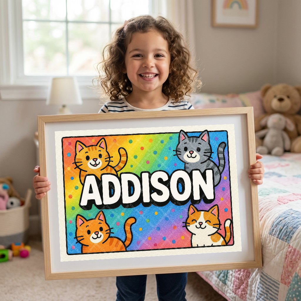 Personalized name art for Addison