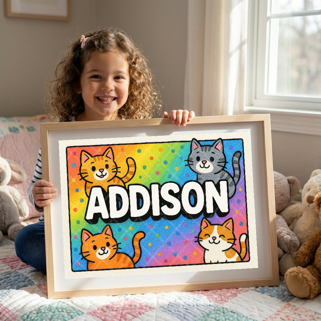 Personalized name art for Addison