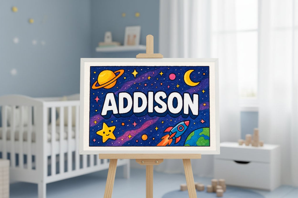 Personalized name art for Addison
