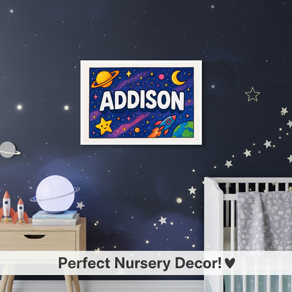 Personalized name art for Addison