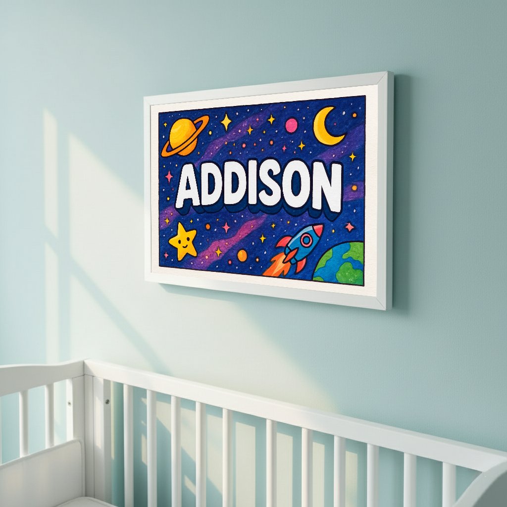 Personalized name art for Addison
