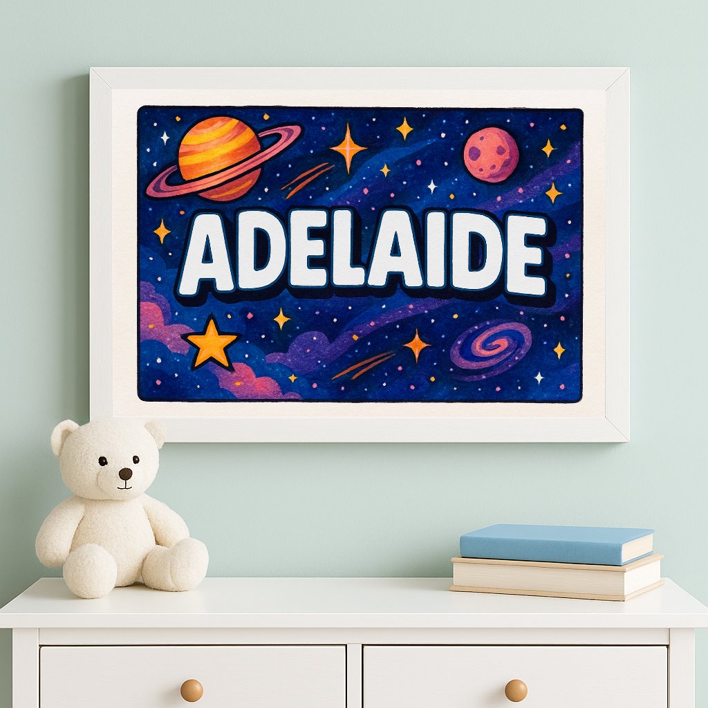 Personalized name art for Adelaide