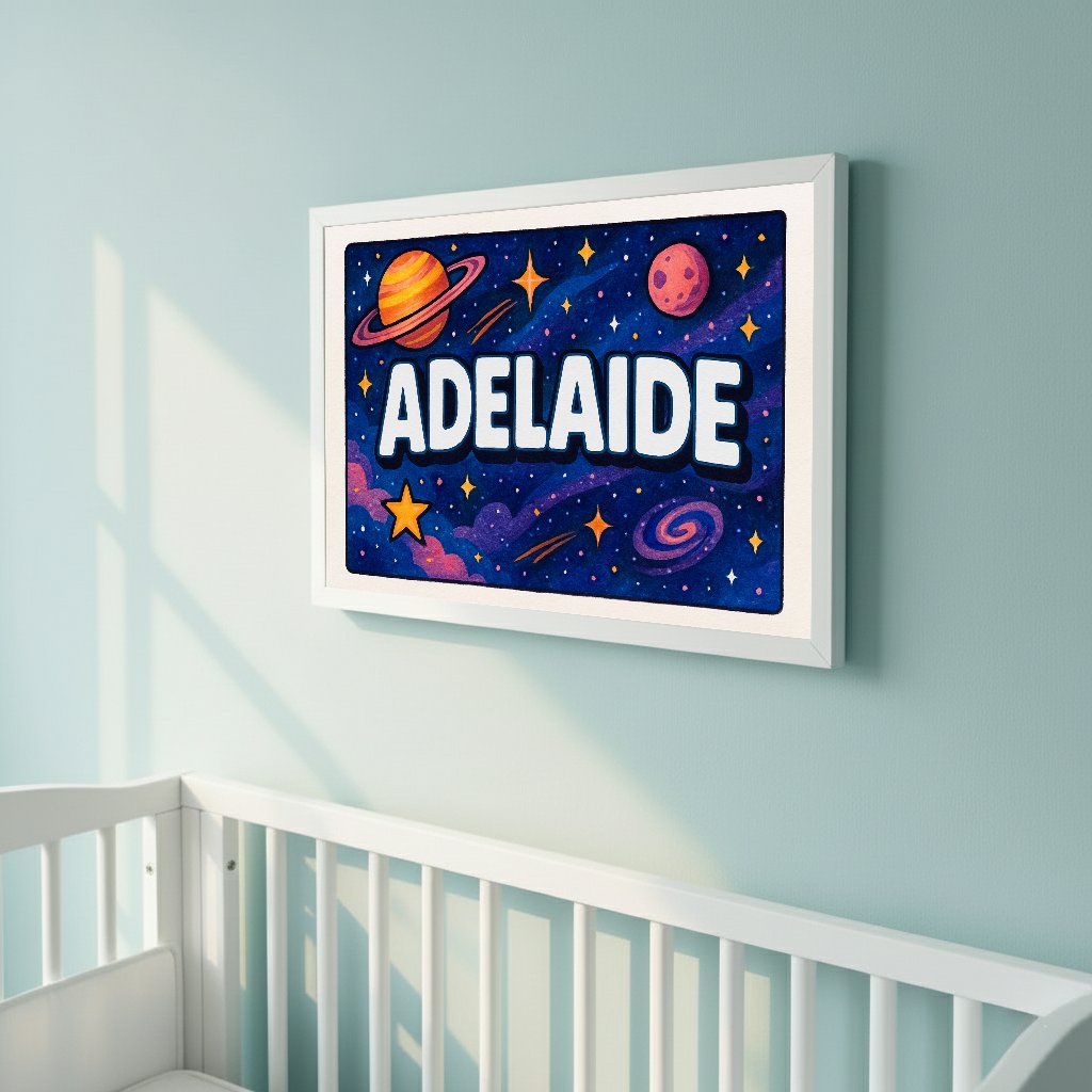 Personalized name art for Adelaide