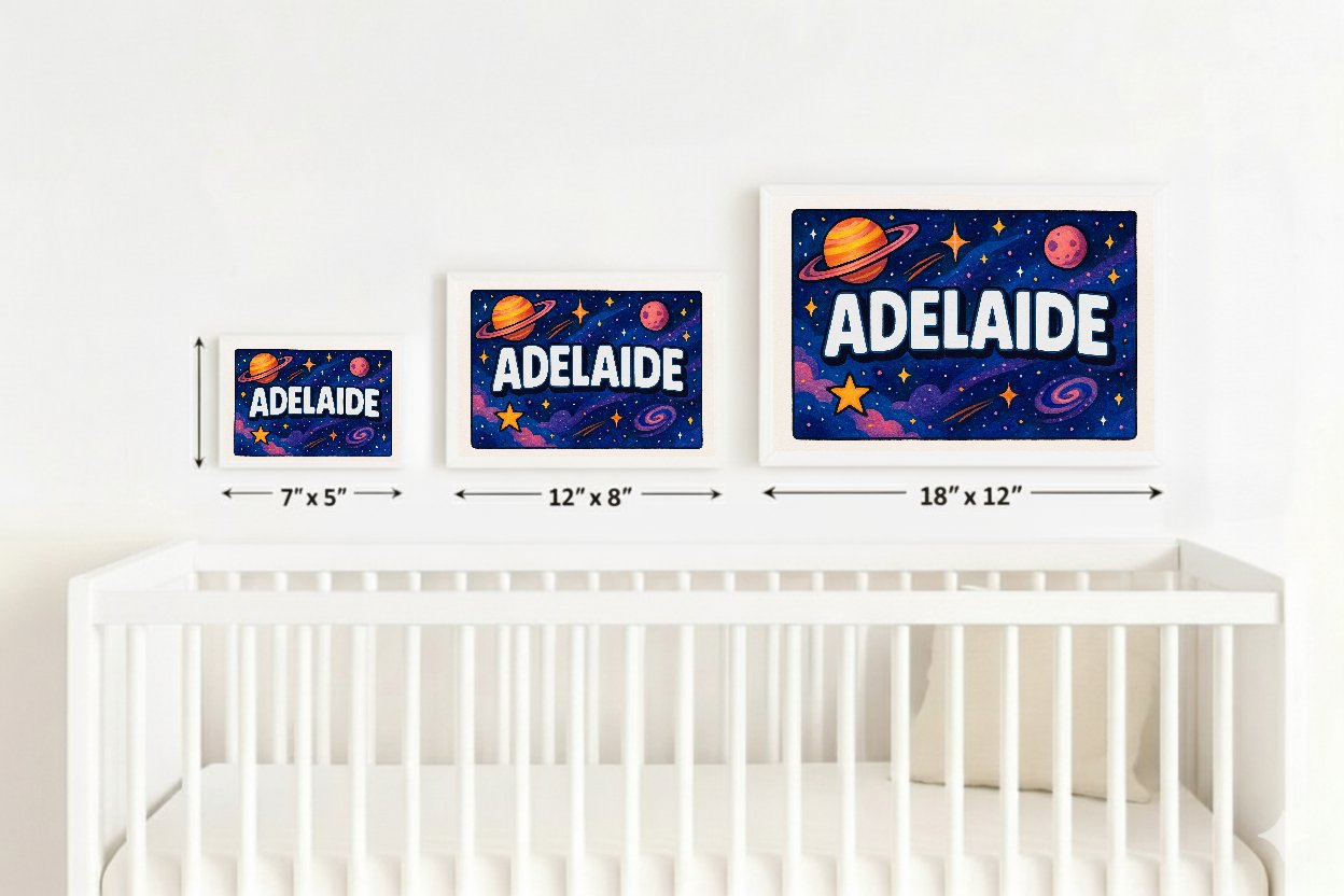 Personalized name art for Adelaide