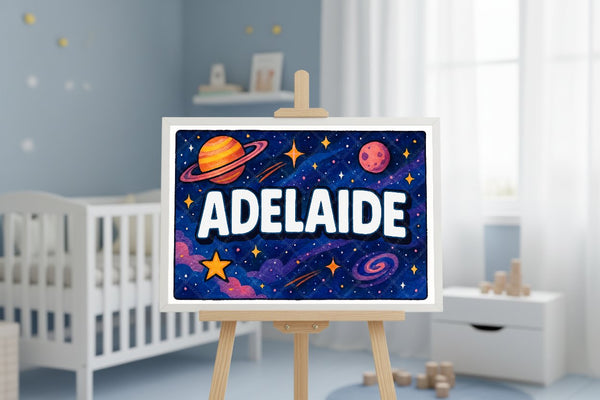 "Adelaide" Amongst the Stars Personalized Space Artwork
