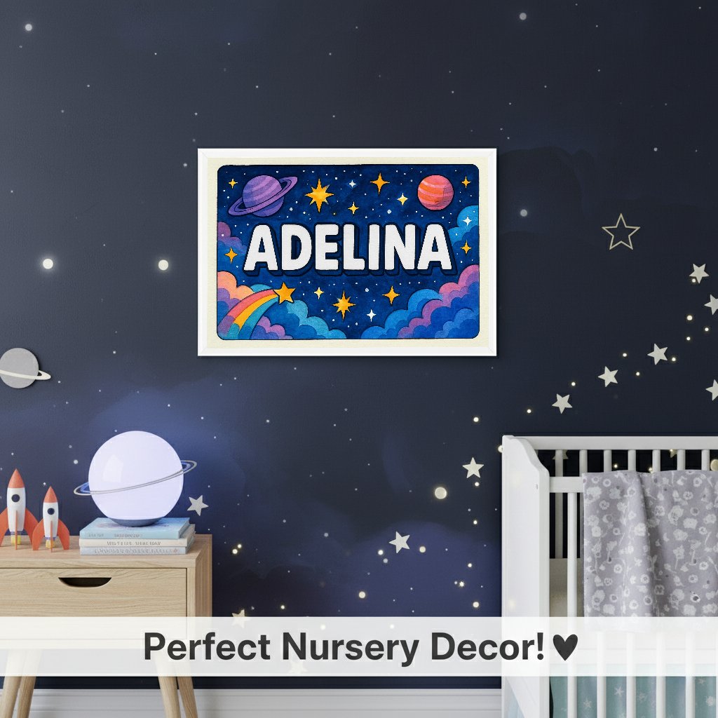 Personalized name art for Adelina