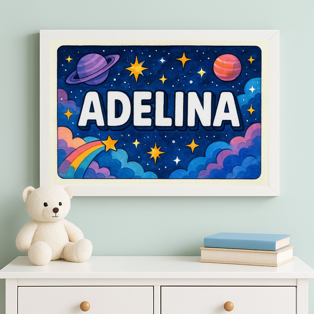 Personalized name art for Adelina