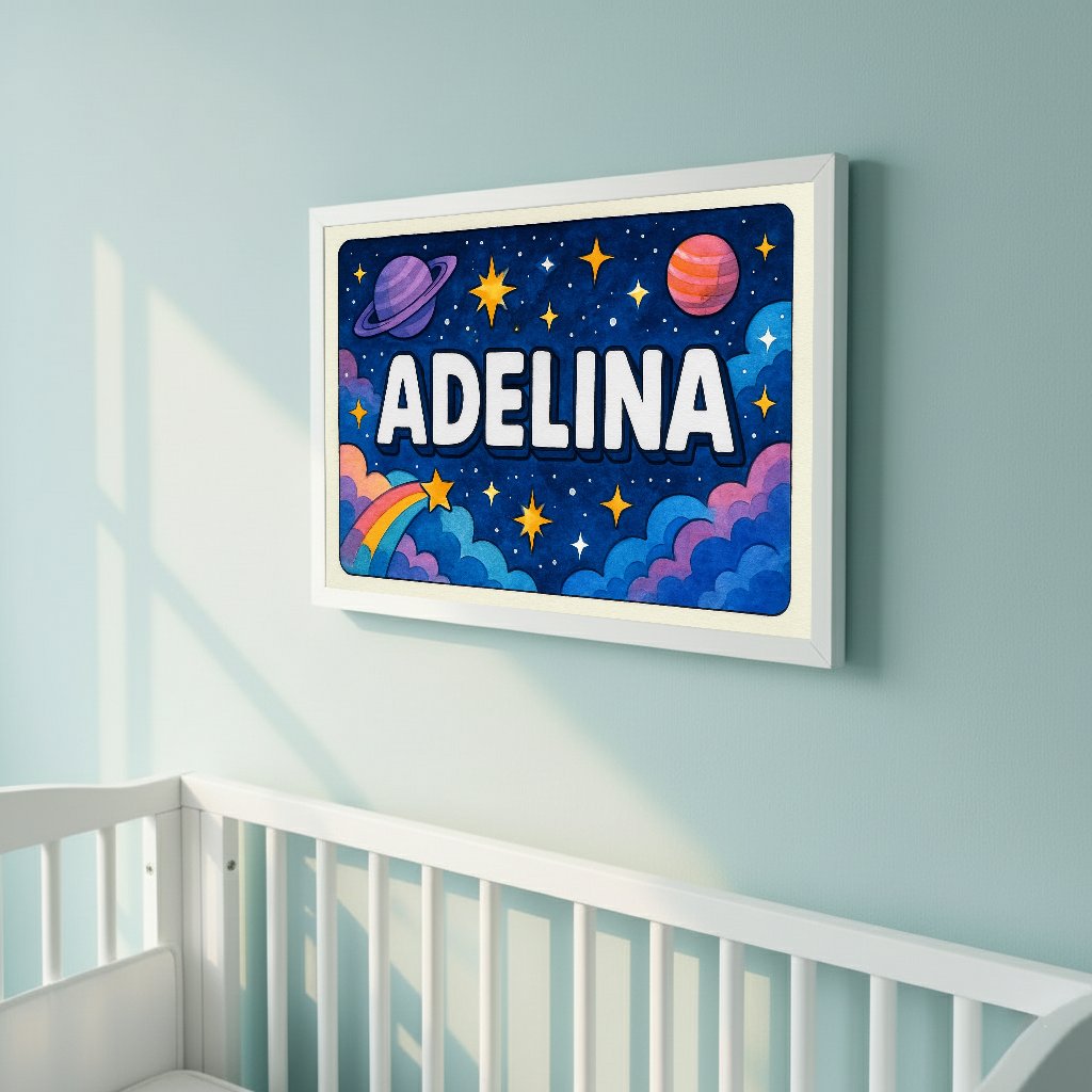 Personalized name art for Adelina